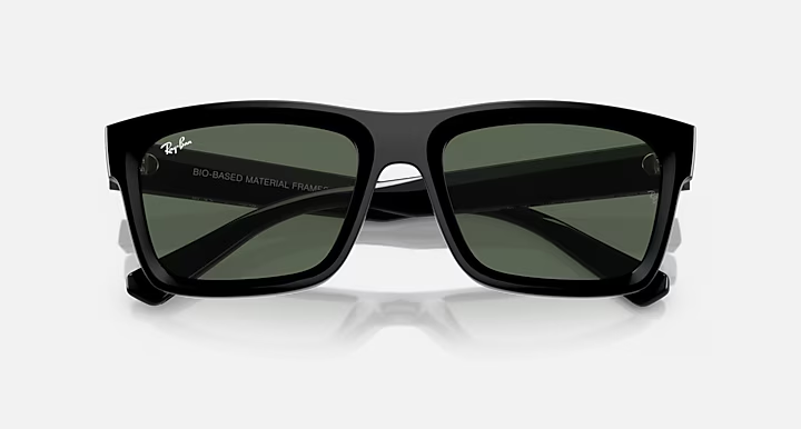 عینک آفتابی ری‌بن مدل Warren (وارن) RB4396 6677/71 رنگ مشکی با عدسی سبز G-15 زیست‌پایه