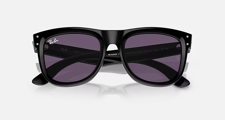 عینک آفتابی اورجینال ری‌بن ویفرر ریورس (Wayfarer Reverse) RBR0502S 66771A فریم مشکی عدسی بنفش