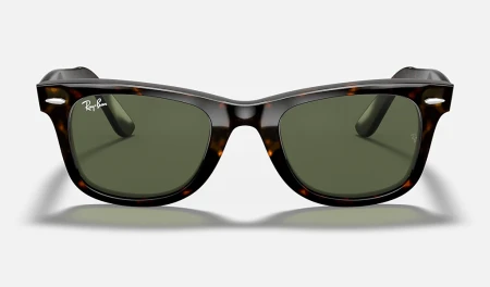عینک آفتابی ویفرر اصل Ray-Ban مدل RB2140F 902 با فریم هاوانا و عدسی G-15 سبز کلاسیک