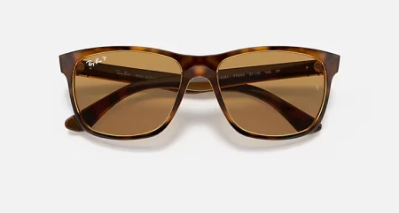 عینک آفتابی ری‌بن RB4181 710/83 پلاریزه با فریم هاوانا قهوه‌ای روشن و عدسی قهوه‌ای B15
