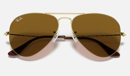 عینک آفتابی ریبن مدل خلبانی RB3025 001/33 اصل با شیشه کریستال قهوه ای B-15