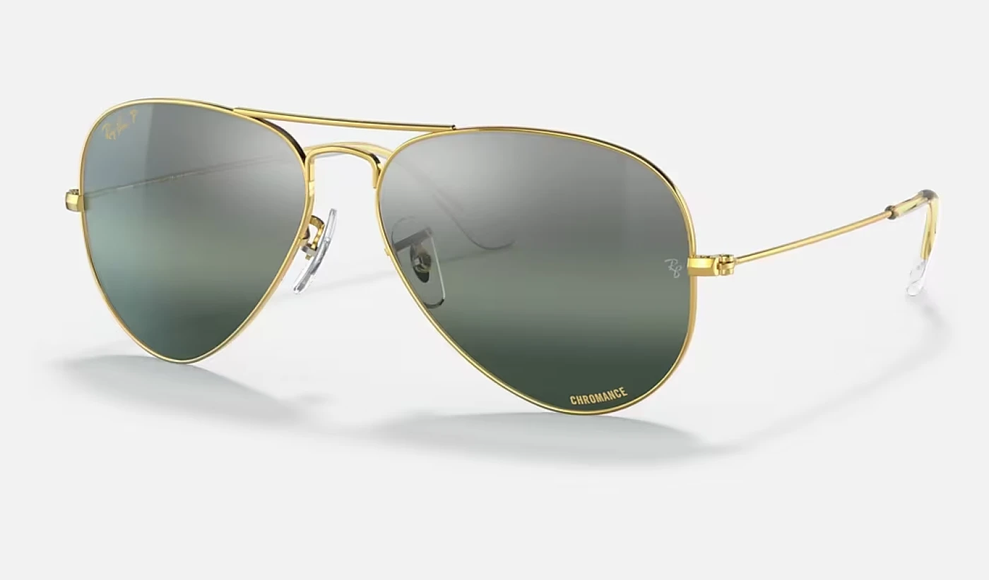 عینک آفتابی ریبن مدل خلبانی كرومانس RB3025 9196G6 LEGEND GOLD CHROMANCE