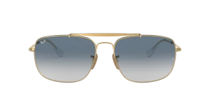عینک آفتابی ری‌بن مدل کلنل سایز بزرگ با عدسی سایه‌روشن آبی (RB3560 001/3F – Colonel)